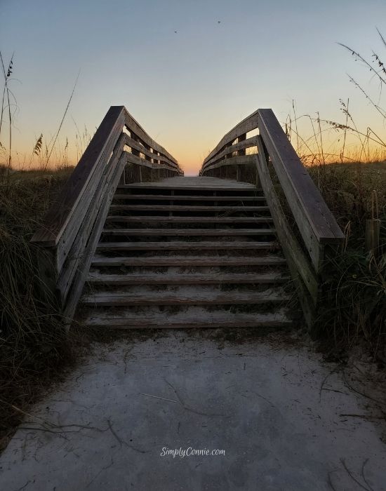 Crescent Beach FL. Boardwalk next to Beachers Lodge. St Augustine area.