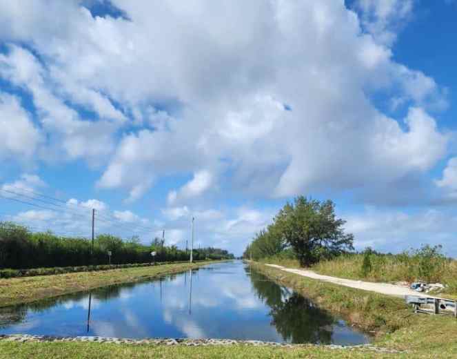Canal after rain in Homestead / Florida City Florida