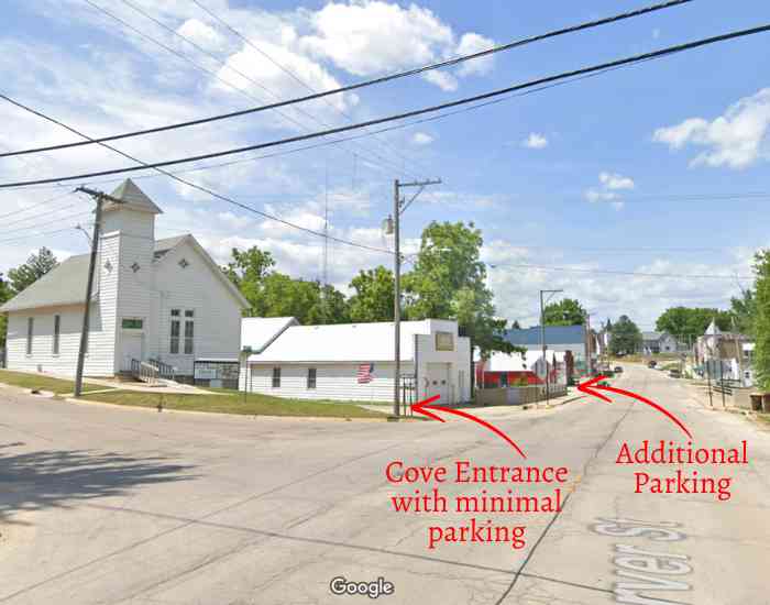 Google Maps street view of Paradise Cove entrance and additional parking entrance.